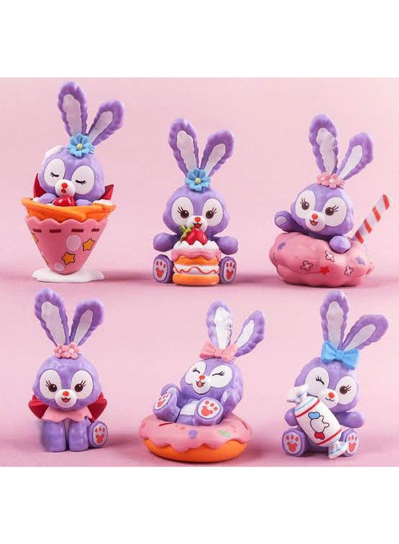 Purple Rabbit Rubber Keychain / Shape 5 - Image 3